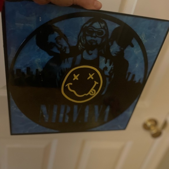 Nirvana wall art with repurposed vinyl record - Picture 8 of 8